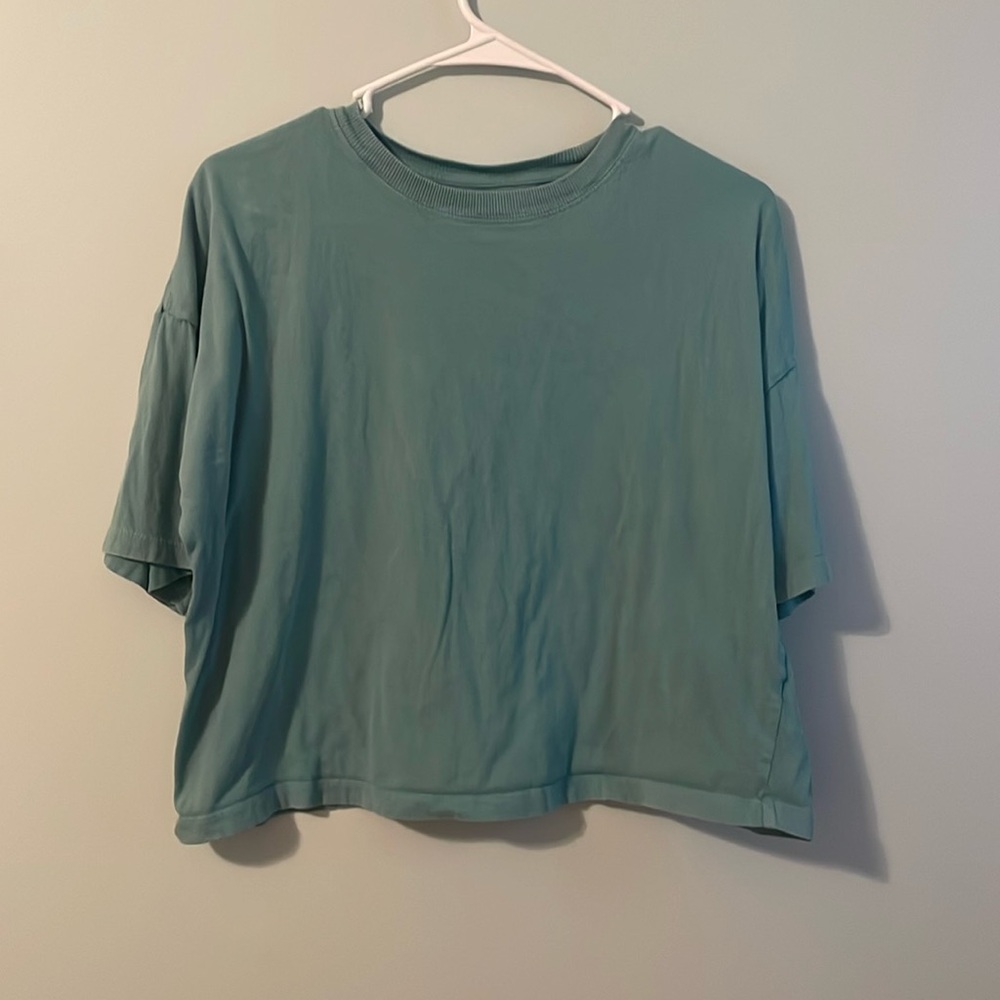SO Teal Cropped Tee Size S